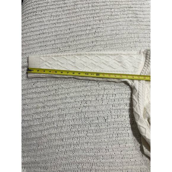 Talbots Cardigan Button Up Sweater Womens Medium Wool Alpaca Luxurious Ivory - Picture 3 of 8